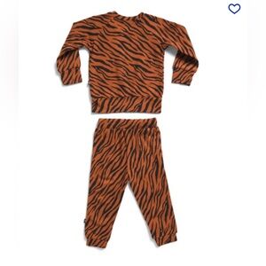 Kyte Baby Rust Tiger Fitted Two-Piece Pajamas Size 3-6 Months NWT